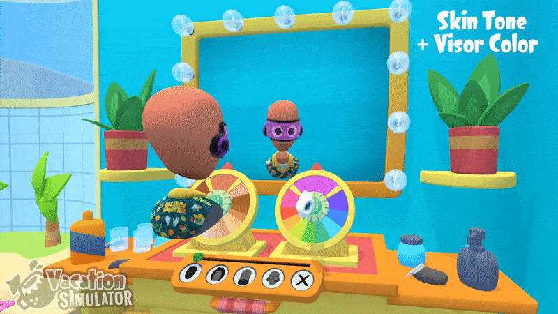 Vacation Simulator’s avatar customization options